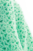 70s Vintage Pastel Crochet Mint Green Dress