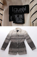 90s Laurèl Escada Op Art Stretch Cotton Blazer Jacket