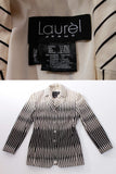 90s Laurèl Escada Op Art Stretch Cotton Blazer Jacket