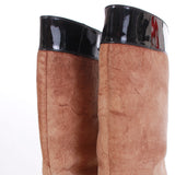 Dolce & Gabbana Tan Sheepskin Boots Made in Italy Size 6