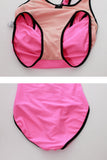 90s Neon Pink Zippered One Piece Swimsuit