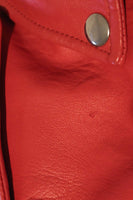 Vintage Red Leather Motorcycle Jacket