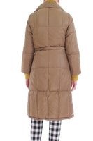 Vintage Goose Down Long Belted Olive Puffer Coat Made in Canada
