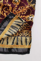 Vintage Silk Animal Baroque Print Versace Style Blouse Size Medium