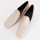 Vintage Italian Leather Beige Two Tone Loafers Women's Size 9 USA