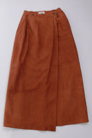 Vintage Orange Suede High Waist Wrap Skirt Made in the USA