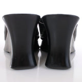90s Black Wedge Platform Mule Sandal Made in Italy Size 7.5 - 8
