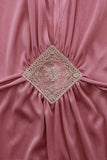 70s Vintage Petal Pink Angel Sleeve Maxi Dress Nightgown
