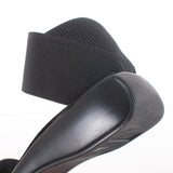 90s Elastic Stretch Wedge Platform San Miguel Sandals Size 10 USA