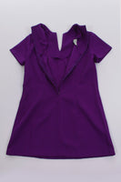 Vintage 60s Mod Micro Mini Purple Poly Knit Dress