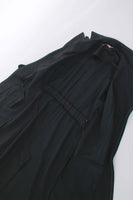 70s Vintage Trench Coat Black Poly Knit by Ms. Limited Size Small