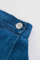 90s High Waist Denim Wrap Skort Shorts Made in the USA