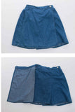 90s High Waist Denim Wrap Skort Shorts Made in the USA