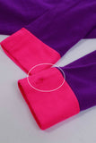 60s Mod Neon Pink and Purple Knit Mini Dress