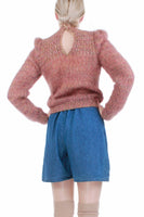 Vintage Metallic Knit Mohair Sweater Top