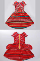 50s Vintage Rainbow Serape Chevron Woven Dress