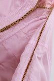 70s Vintage Gold Lame Pink Metallic Brocade Tunic