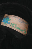 1920s Vintage Black Silk Velvet Cropped Jacket by JW Robinson Co