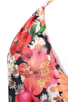 90s Y2K Photorealism Floral Print Mini Halter Dress Size M