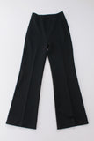 70s Black Double Knit with Perma Pleat High Waist Pants