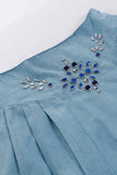 Vintage High Waist Bedazzled Denim Skirt with Pockets Deadstock with Tags