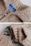 Vintage Seaside Castle Hand Knit Virgin Wool Cowichan Cardigan Sweater Made in Canada Size XS
