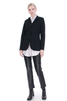 Vintage Jil Sander Minimal Black Lighweight Tailored Wool Blazer Jacket Women's Size Small