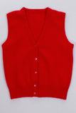 Vintage Red Fuzzy Angora Sweater Vest Women's Size Small 