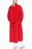 80s Vintage Red Wool Swing Coat Women's Size 2X