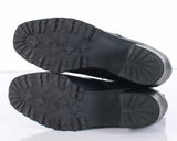 Vtg Nine West Black Leather Lace Up Block Heel Ankle Boots Size 7.5-8 US