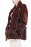 60s Vintage Mink Fur Swing Coat MacDougalls Fine Furs Seattle Women's Size Large 42" bust