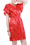 90s Betsey Johnson Cherry and Strawberry Print Red Silk Dress Made in the USA