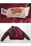 70s Vintage Down Puffer Jacket Burgundy Metallic Ski Coat by COMFY Made in the USA