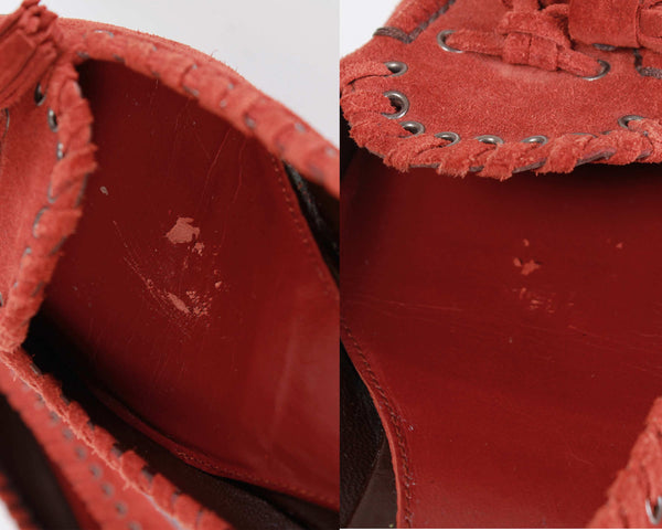 Sandals Louis Vuitton Red Size 36 Eu In Suede