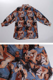 Vintage Silk Picasso Art Print Blouse Made in Italy New With Tags Size M