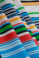 70s Rainbow Striped Cotton Wrap Maxi Skirt Size S