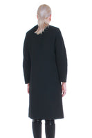 Vintage 50s Heavy Black Wool Frog Toggle Bohemian Gothic Coat Women's Size Medium