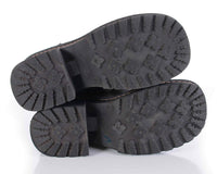 90s Brown Vegan Leather Chunky Platform Block Heel Ankle Boots Women Size US 8.5 - 9 | UK 6.5 - 7 | EUR 39 - 40