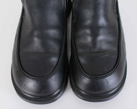 90s Dr Martens England Black Leather Platform Block Heel Slip On Loafers Size US 7 | UK 5 | EUR 37-38