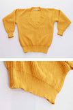 80s Yellow Lurex Glitter Knit Metallic Slouchy Pullover Sweater Top Womens Size S