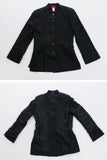 Vintage Kenzo Paris Linen Jacket in Black Made in France Women's Size Medium 38" bust