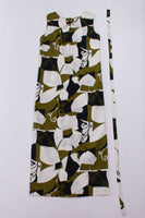 60s Barkcloth Midi Belted Hawaii Resort Shops Mod Tiki Dress Size M 39" bust