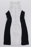 80s White Leather Cage Halter Bodycon Mini Dress Size S