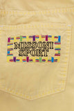 90s MISSONI Sport Pale Yellow High Waist Jeans Made in Italy Women's Size 0