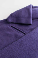 80s Maralyce Ferree Purple Fleece Wrap Coat Made in Maine OSFA 62" bust and waist