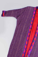 Vintage Purple Woven Tapestry Duster Jacket Pink Purple Wearible Art Santa Fe Size XL