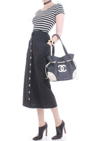 Norma KAMALI Oversized Pocket High Waist Black Cotton Pencil Skirt XS - 2 - 25" waist