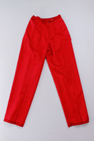 Vintage Pendleton Red Wool High Waist Pleated Trouser Pants Made in the USA Size S 26" waist