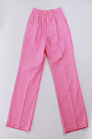Vintage Pantempos Pink Cotton Poly High Waist Preppy Pants Size XS - 2 - 25" waist