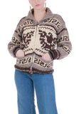 70s Thunderbird Cowichan Hand Knit Sweater Jacket Size S